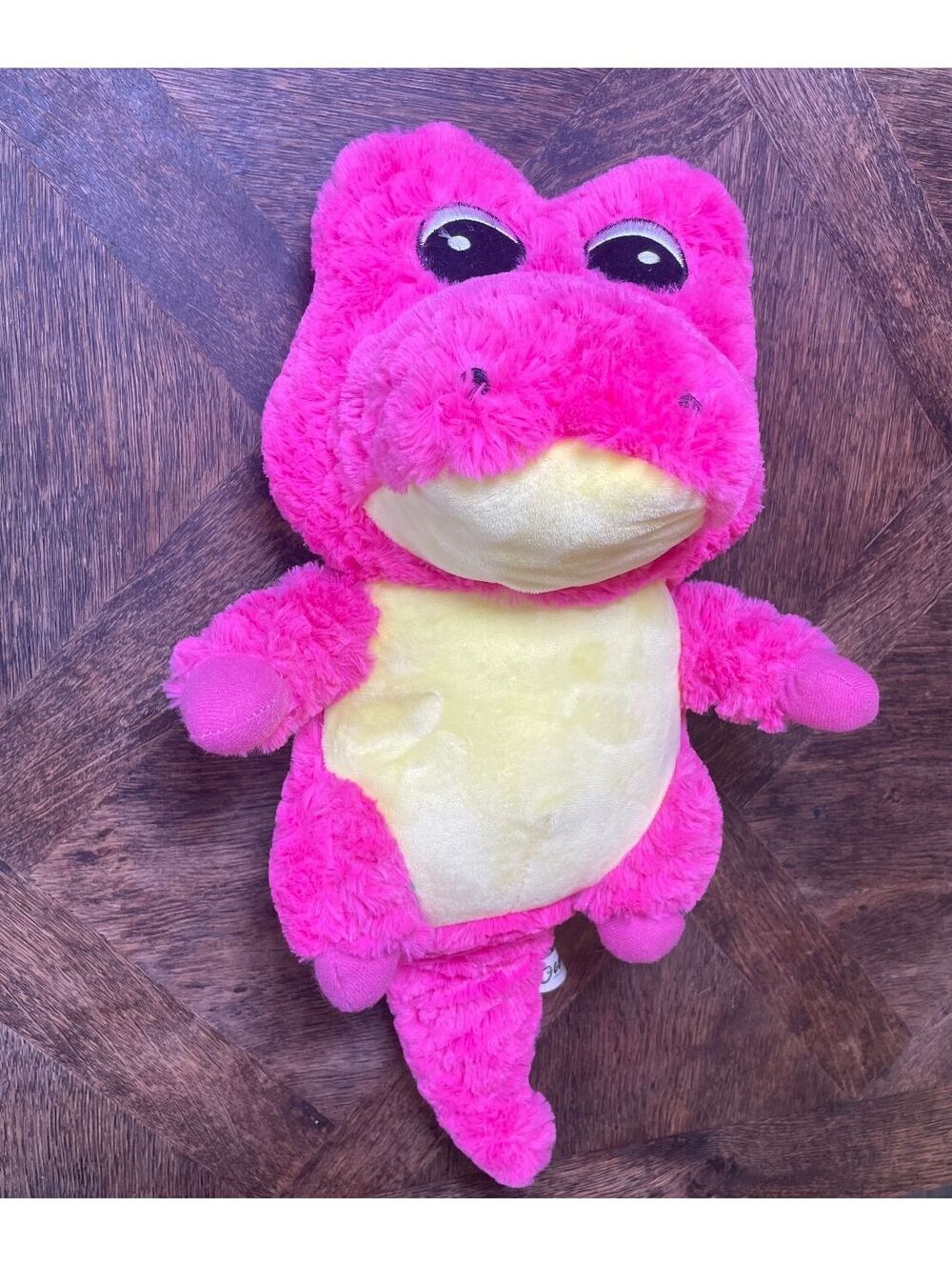 Goffa Pink Aligator stuffed animal Medium Excellent pre owned